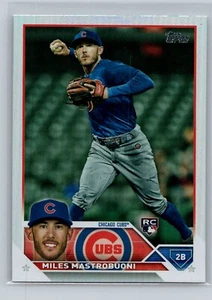 2023 Topps #592 millas Mastrobuoni RC lámina arco iris Chicago Cubs - Imagen 1 de 2