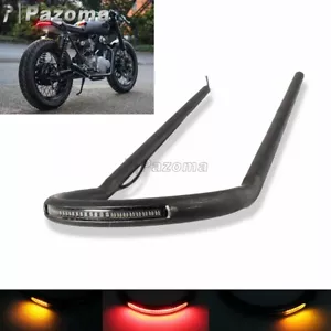 Aro plano con marco de bucle de asiento trasero de 7/8"" con luz trasera de señal de giro LED para Honda - Imagen 1 de 10