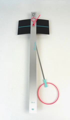 RARE POSTMODERN 80s VINTAGE MEMPHIS AGE POP ART PENDULUM WALL CLOCK BY HERMLE Cover