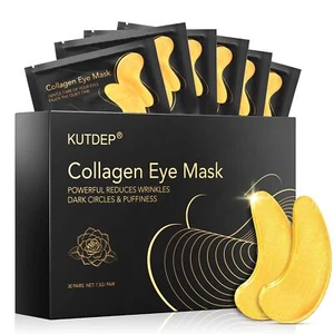 Under Eye Patches 10 Pairs Gold Collagen Eye Gels Mask Reduce Dark Circles Wr... - Picture 1 of 6