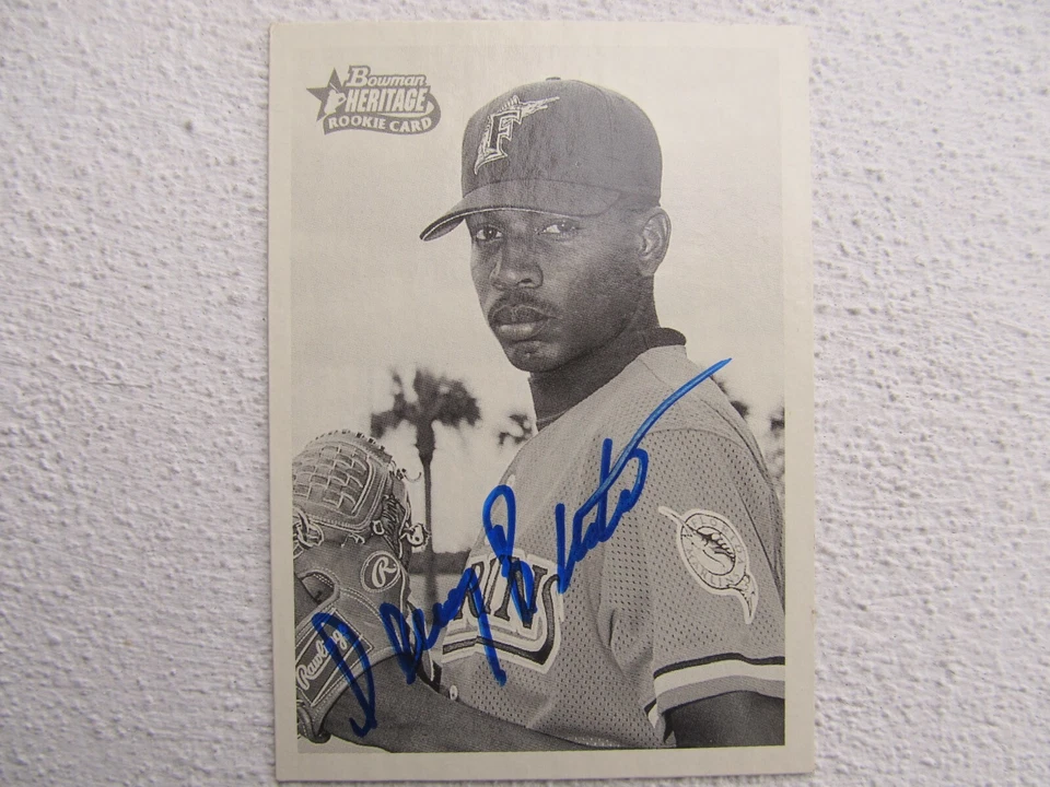 Marlins Denny Bautista Signed Autographed 2001 Bowman Heritage Rookie Card Mint - Image 1 of 1