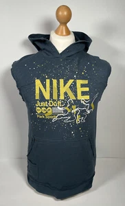 Nike Hooded Vest | Just Do It | Early 2000s Y2K | Silver Label | Kids Large - Picture 1 of 9