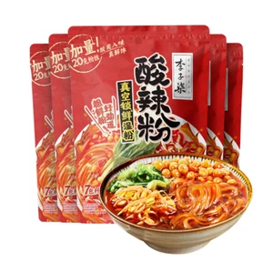 Sopa de fideos de arroz instantáneos calientes y agrios LIZIQI famosos chinos 272 g x 5 李子柒酸辣粉 - Imagen 1 de 4