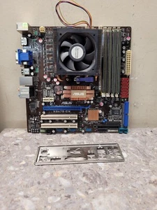 ASUS M3A78-CM Rev.1.01G Motherboard AMD Phenom 9500 x4, 4GB RAM +I/O COMBO !!! - Picture 1 of 11
