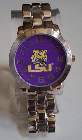 Men's LSU Tigers Louisiana State College Team Fashion Casual Licensed Watch Cover