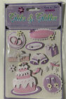 Forever in Time Stickers Wedding Cake Rings Toast Bells Glitter Scrapbooking