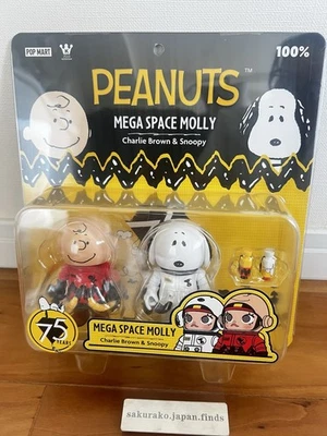 NEW Exclusive Popmart Mega Space Molly 100% Charlie Brown & Snoopy Authentic - Image 1 of 4