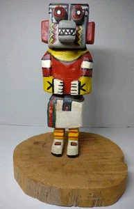 ALTER STIL HOPI KACHINA KATSINA INDIANER PUPPE * SELTEN * 10,5 ZOLL MIT SOCKEL WIE GEFUNDEN - Bild 1 von 18