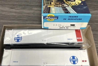 Athearn HO Kit #5706 48’ Container  2/Pack Santa Fe - NEW! - Image 1 of 4