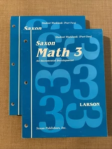 Saxon Math 3 Homeschool 1st Edition Student Workbook Set - Foto 1 di 11