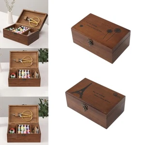 Portable Sewing Kit Box Basket Embroidery Storage Case Travel Organizer DIY - Picture 1 of 15