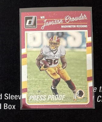 2016 Donruss - Jamison Crowder #296 Press Proof Silver /100 - Image 1 of 2