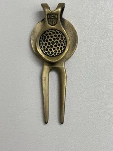 Vintage CMC Golf Divot Tool with Ball Marker Holder – Brass Metal - Picture 1 of 3
