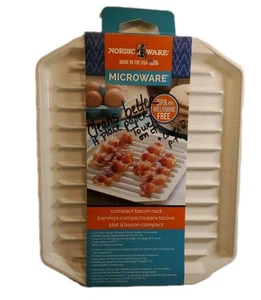 Bandeja compacta para microondas Nordic Ware tocino carne pizza hecha en EE. UU. - Imagen 1 de 3