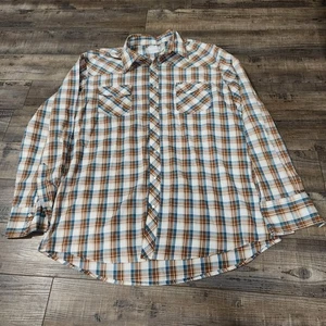 Wrangler Wrancher long sleeve pearl snap shirt size XLT 2243 - Picture 1 of 6