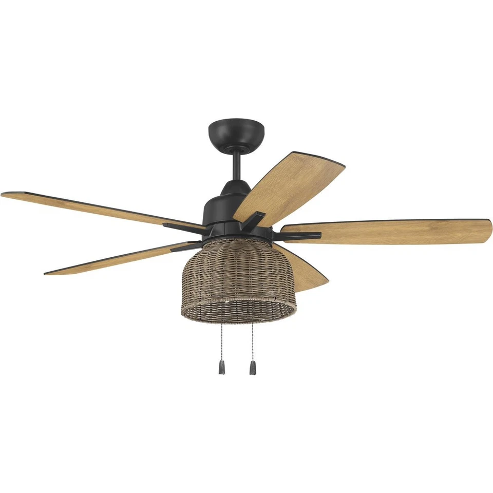 Craftmade WVN52FB5 Woven Indoor Ceiling Fan Flat Black - Image 1 of 1