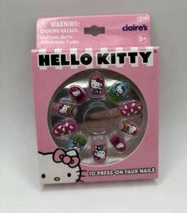 New 10 Girls False Press On Nails from Claire's Hello Kitty - Picture 1 of 2