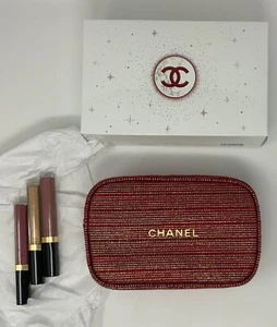 Chanel Sheer Genius Holiday Gift Set Limited Edition Lipgloss Trio with bag - Picture 1 of 5