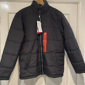 BNWT Weatherproof Vintage Men’s Fleece Lined Puffer Jacket, Black, Medium - Picture 1 of 6
