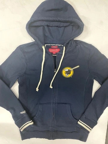 SAN DIEGO PADRES WOMANS Mitchell & Ness FULL ZIPP Hoody  Jersey NEW NAVY SM MED Cover