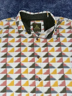 Camisa Prana Graden Para Hombres Grande Geométrica Exterior Senderismo Gorpcore Algodón Orgánico Foto 1 de 4
