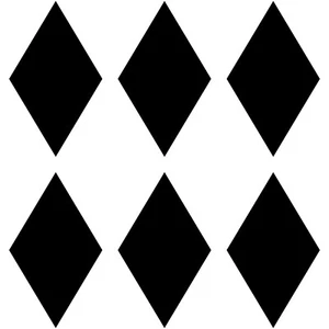 6 Diamond Pack 4" Vinyl Decal Car Window Sticker Shapes Art - Picture 1 of 26