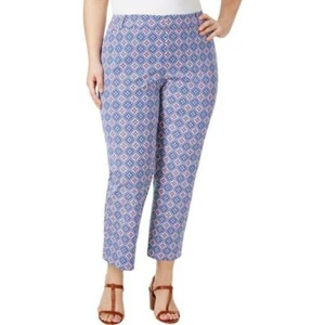 Charter Club Plus Size Newport Tummy-Control Cropped Pants 20W, Medallion #6109 - Picture 1 of 3