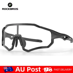 RockBros Bicycle Photochromic Sunglasses MTB Running Cycling UV400 Sport Glasses - Picture 1 of 8