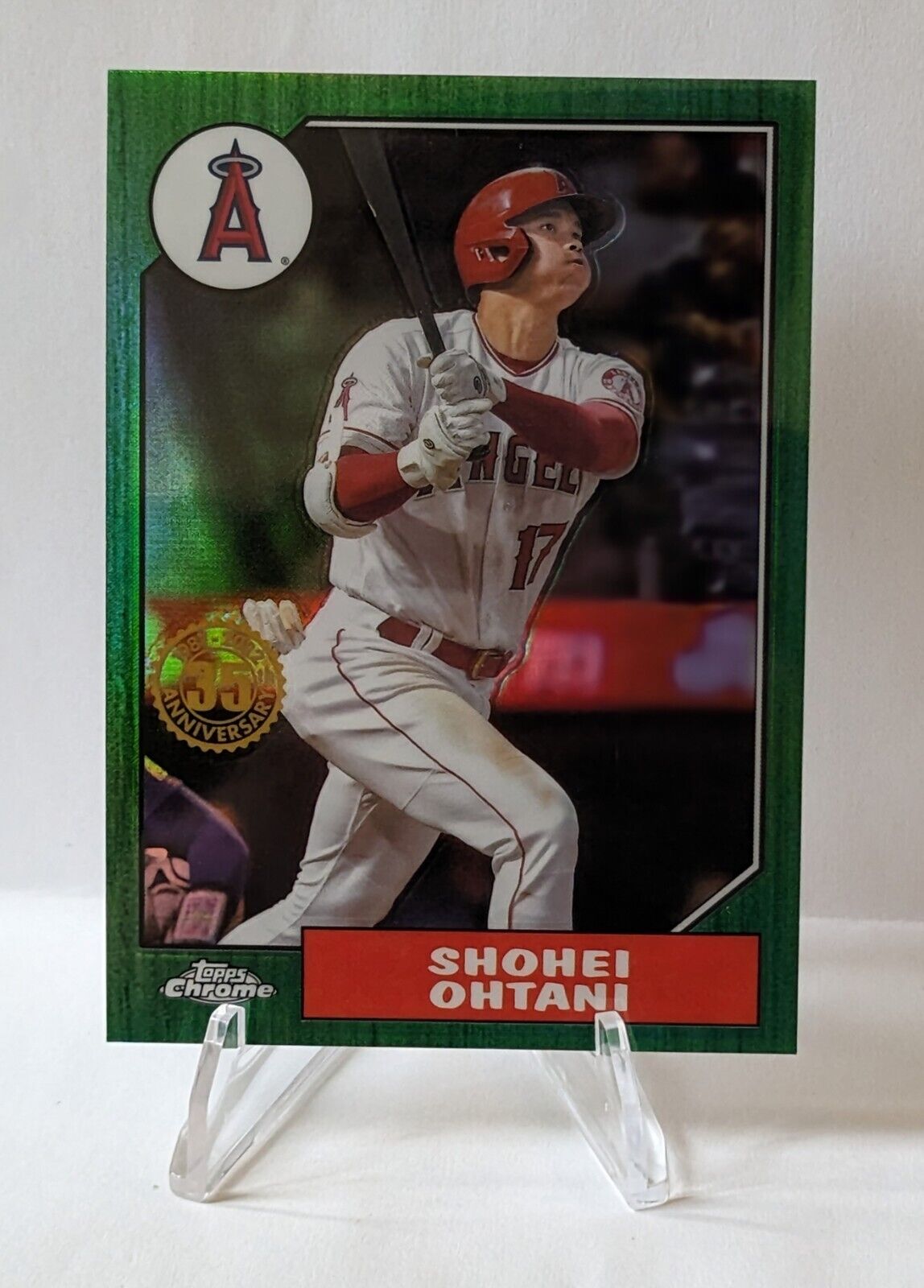 2022 Topps Chrome 1987 Green Refractor Shohei Ohtani 99/99 #87BC-2