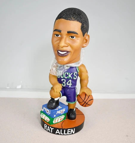 Milwaukee Bucks Ray Allen Limited Edition Pepsi Bobblehead Purple Uniform Cover