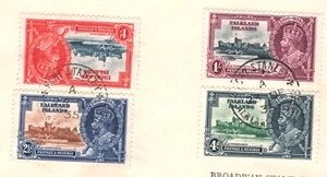 FALKLAND ISLANDS KGV Cover 1935 SILVER JUBILEE USA New York{samwells}XJ2 - Picture 1 of 16