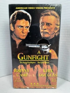 BRAND NEW - A Gunfight Johnny Cash Kirk Douglas VHS 1994 American Video SEALED - Picture 1 of 6