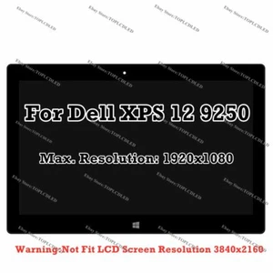 For Dell XPS 12 9250 12.5" FHD LED LCD Display Touch Screen Digitizer Assembly - Picture 1 of 4