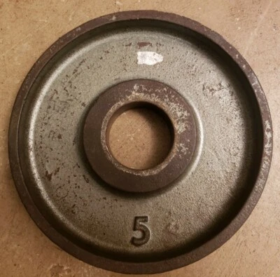IVANKO Olympic SINGLE 5lb weight plate pounds gym deep dish - Image 1 of 4