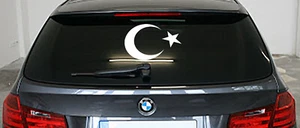 Pegatina coche gigante de Turquía 29x21,5 cm bandera grande pegatina bandera turco - Imagen 1 de 6