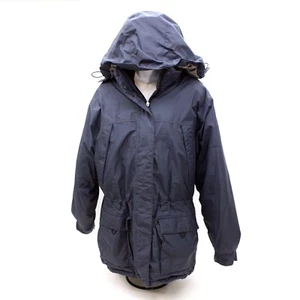 Eddie Bauer Ladies Large Weather Edge Puffer Goose Down Parka Coat Jacket Hood  - Picture 1 of 12