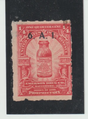 Scott # RS280 Precancel 6A1 Private Die Medicine Emerson Drug Hyphen Perf 7 MNG - Image 1 of 4