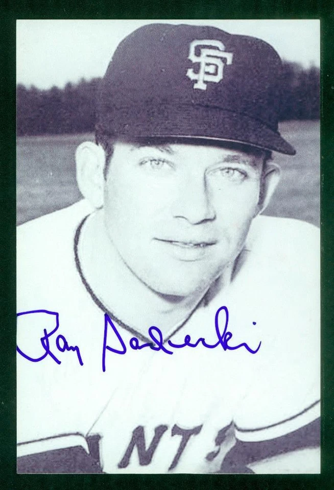 #1138, 4" x 6" Photo Card, Signed-Autographed, Ray Sadecki, S. F. Giants - Image 1 of 2
