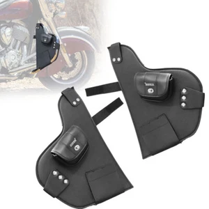 Front Highway Bar Lowers Chaps Leg Warmer Bags Crash Bar Bag Rider For Indian - Picture 1 of 9