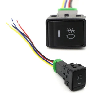 1Pcs 4-Pole 12V Fog Lamp Push Button Switch w/ LED Background For Nissan Series - Picture 1 of 8