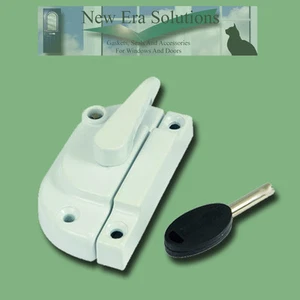 10 White Modern Locking Fitch Fasteners, Catch, Sash Window Lock, 10 Pack (Ten). - Picture 1 of 1