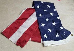 Neu im Karton Amerikanische Flagge der Alliierten 5 Fuß x 8 Fuß Nylon/Baumwolle Stickerei - Hergestellt in den USA - Bild 1 von 7