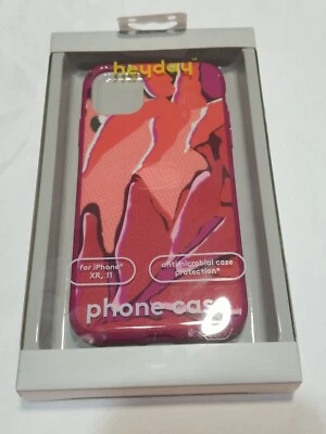 Funda de teléfono Heyday para iPhone XR y 11 Magsafe antimicrobiano rojo botánico Foto 1 de 4