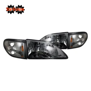 Ford Mustang 94-98 Smoked Housing Headlight + Corners Corner A GT Cobra SVT 4.6L - Picture 1 of 2