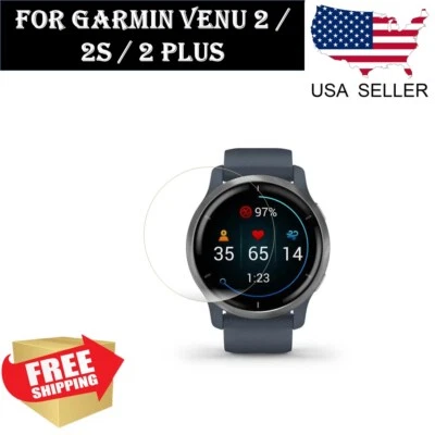 2 pcs Screen Protector TPU Full Coverage Clear Film For Garmin Venu 2 2S 2 Plus - Image 1 of 4