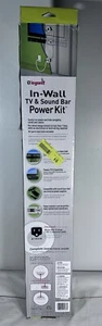 In-Wall Soundbar Flat Screen TV Power & Cable Concealment Grommet Kit - White - Picture 1 of 9