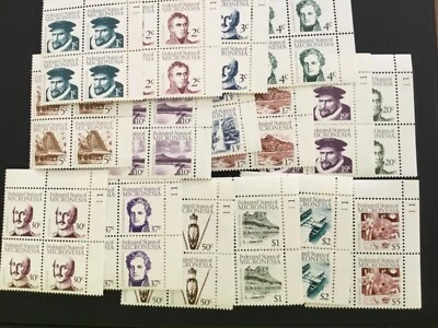 ICOLLECTZONE US Micronesia  5-20 plate block complete set VF NH - Image 1 of 2