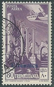 1932 CIRENAICA POSTA AEREA USATO SOPRASTAMPATO 80 CENT - RA12-7 - Picture 1 of 1