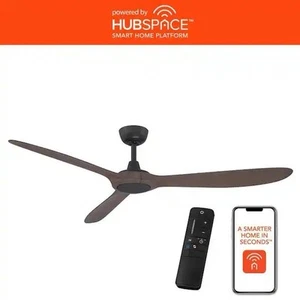 Home Decor Tager 60 in. Smart In/Outdoor Matte Black w/Whiskey Barrel Blades - Picture 1 of 1