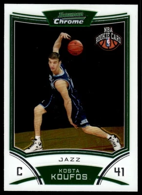 2008-09 Bowman Kosta Koufos #132 Rookie Utah Jazz - Image 1 of 2